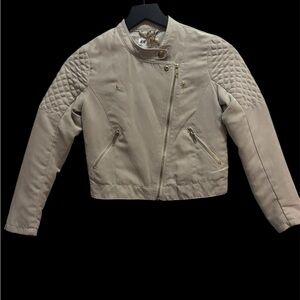 H&M Kids Beige Quilted Bomber Jacket